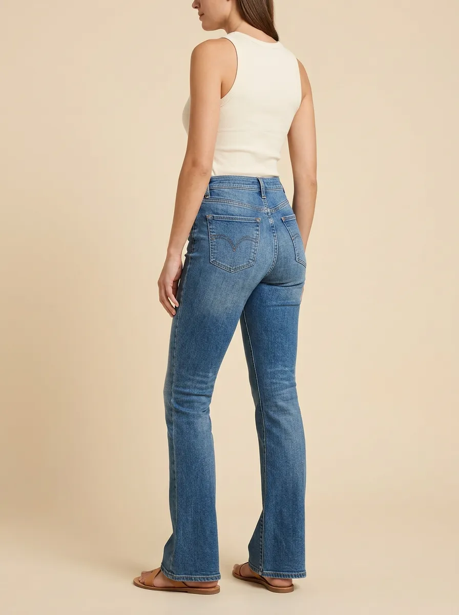 Women's High-Rise Denim Bootcut Jeans
