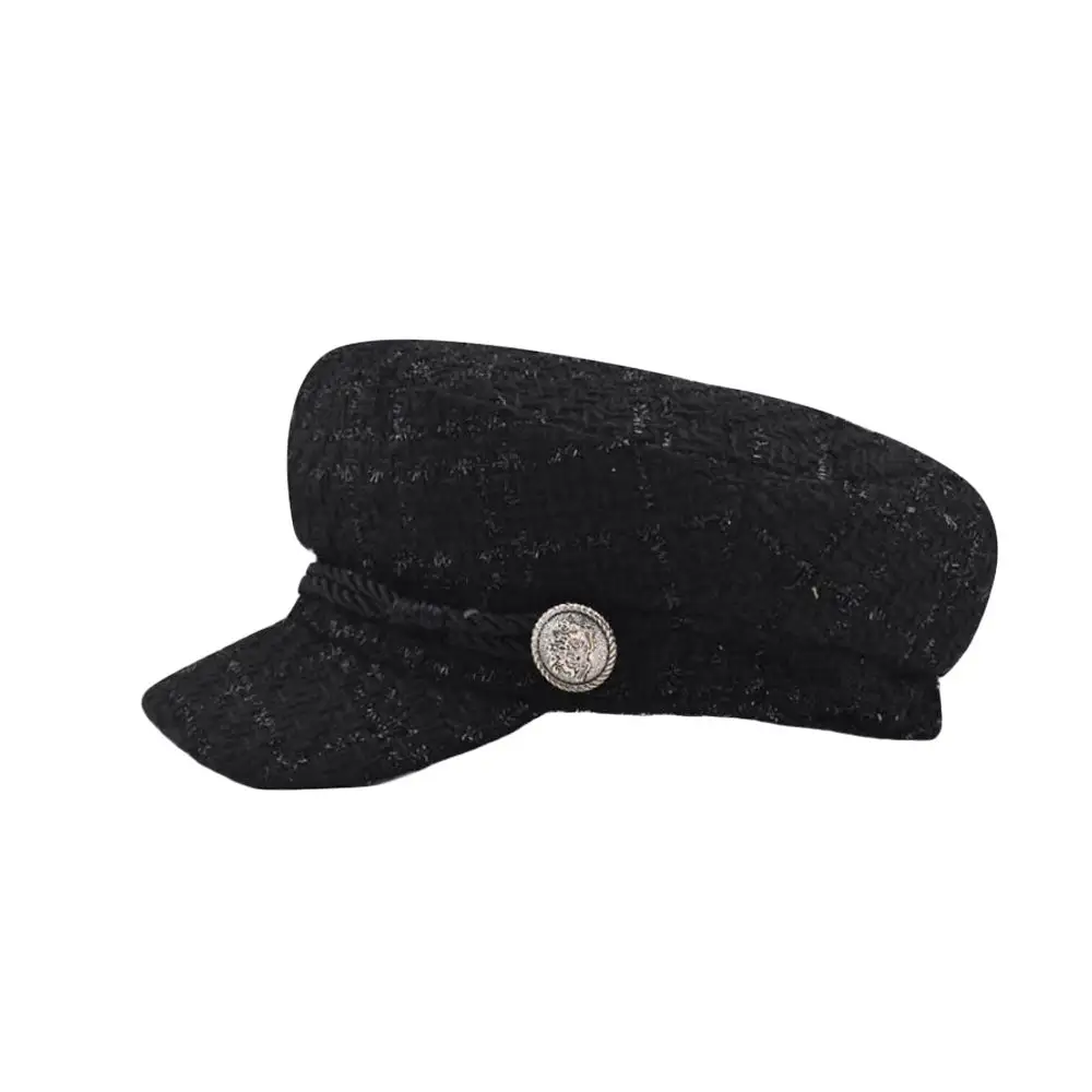 Cotton Tweed Newsboy Cap