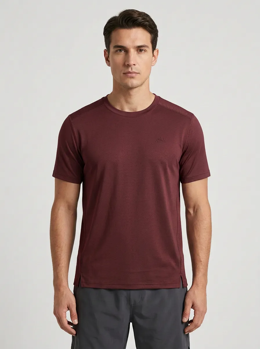 Men's Mountain Athletic Technical Sport Crewneck T-Shirt