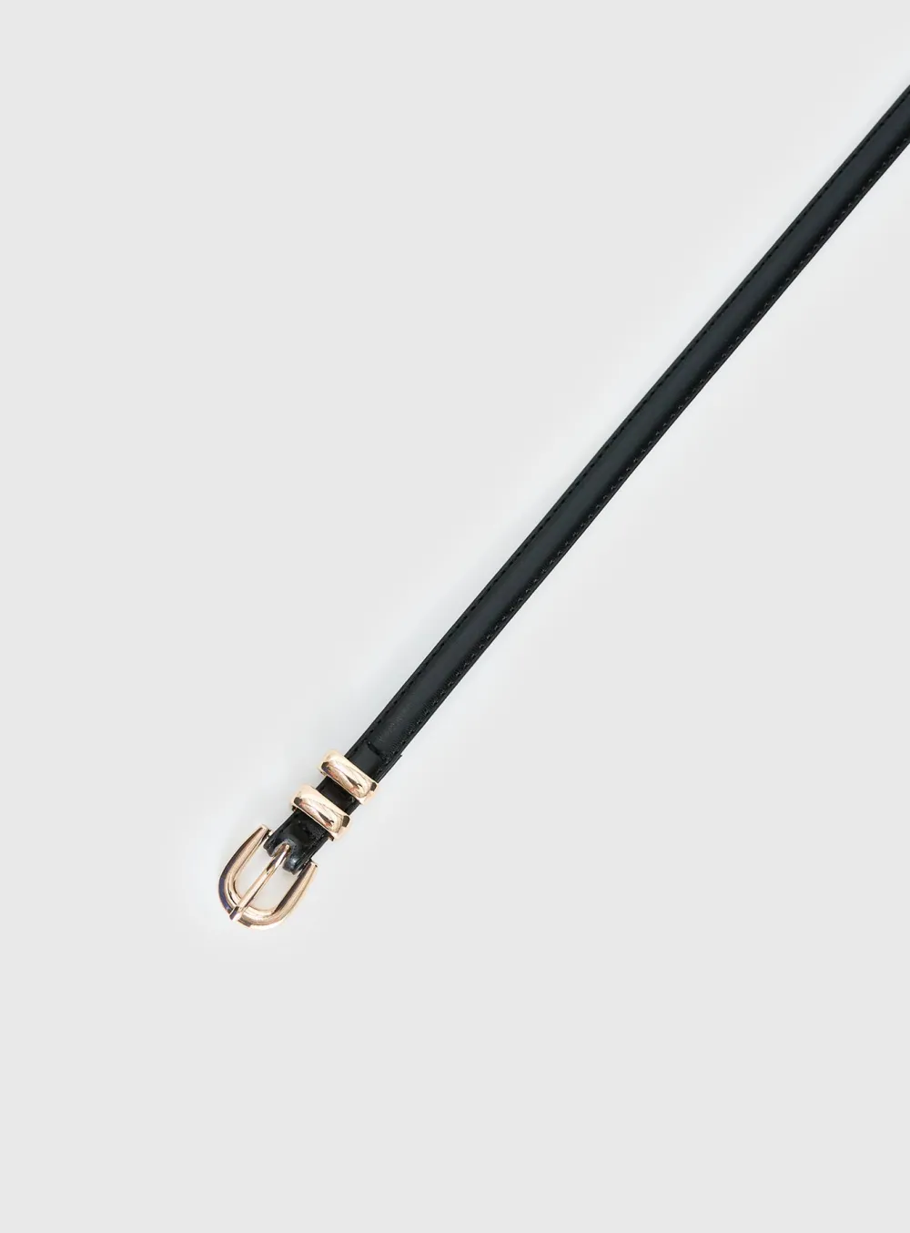Sleek Leather Waist Belt