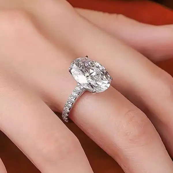 Minimal Sterling Silver Oval Ring