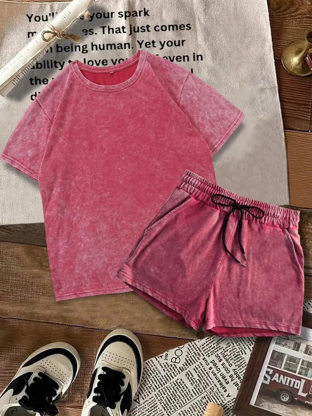 Two-piece Set Women's Solid Color Denim
