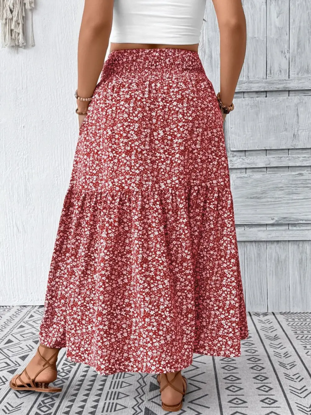 Relaxed Printed Floral Skirt