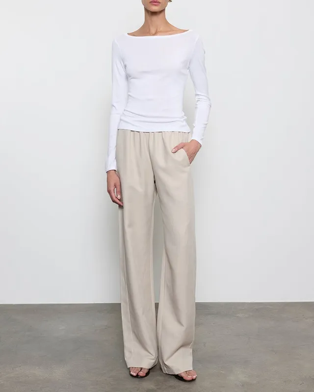 Cotton  Boatneck White
