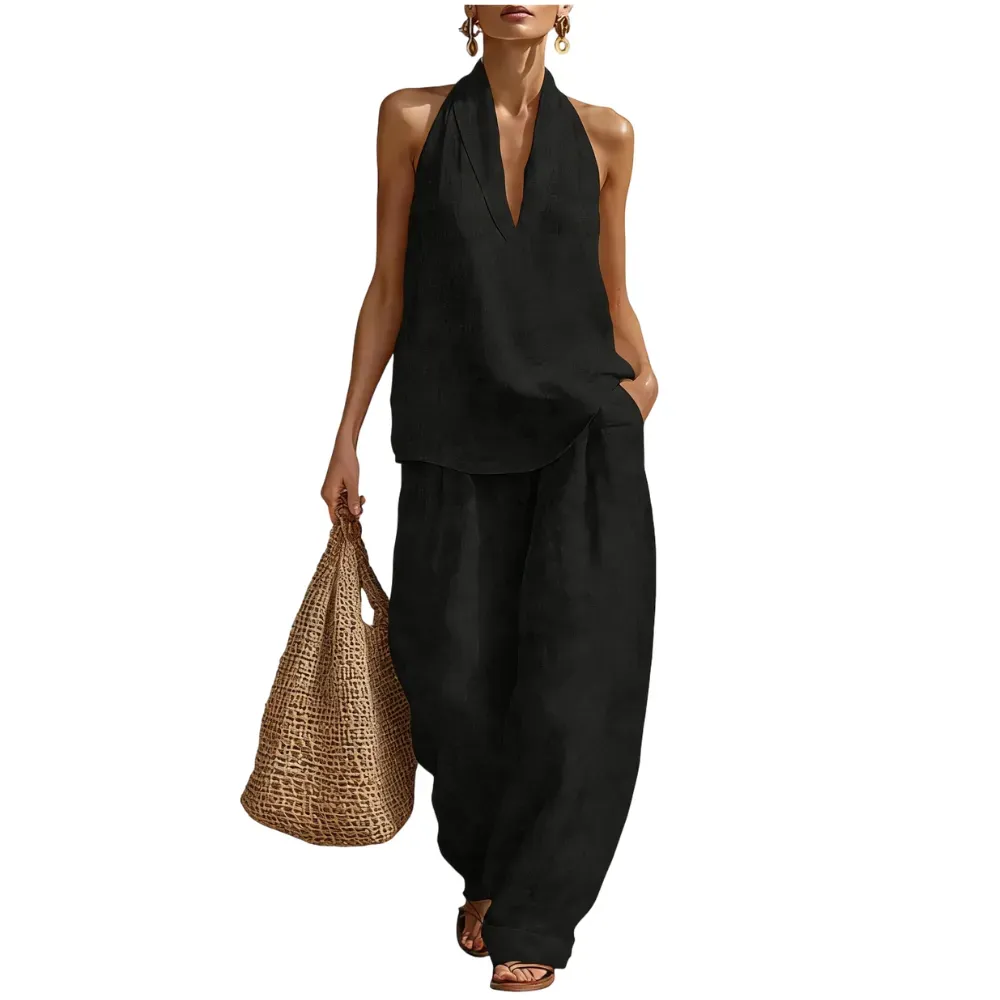 Boho Linen Two Piece Set