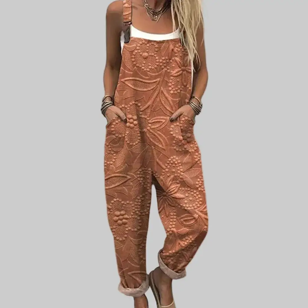 Minimal Floral Relaxed Jumpsuit