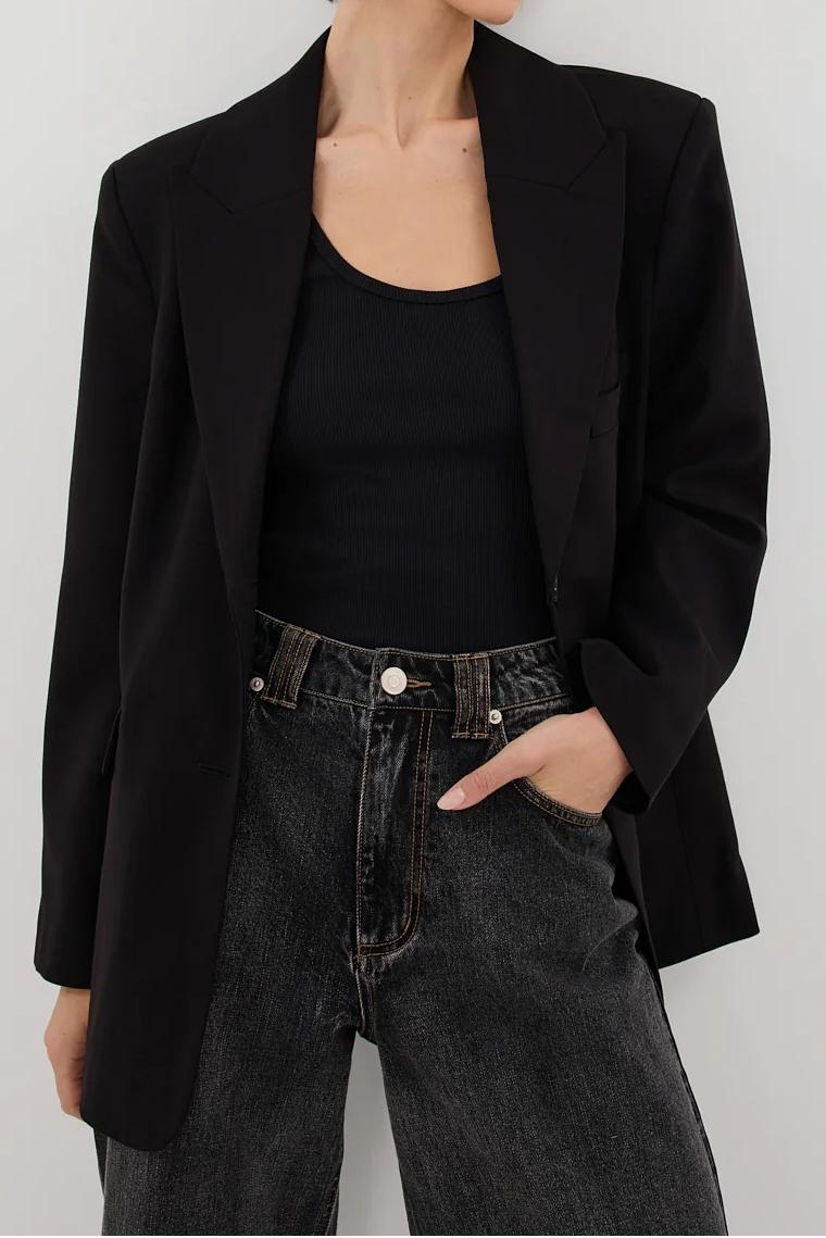 BLACK OVERSIZED BOYFRIEND BLAZER