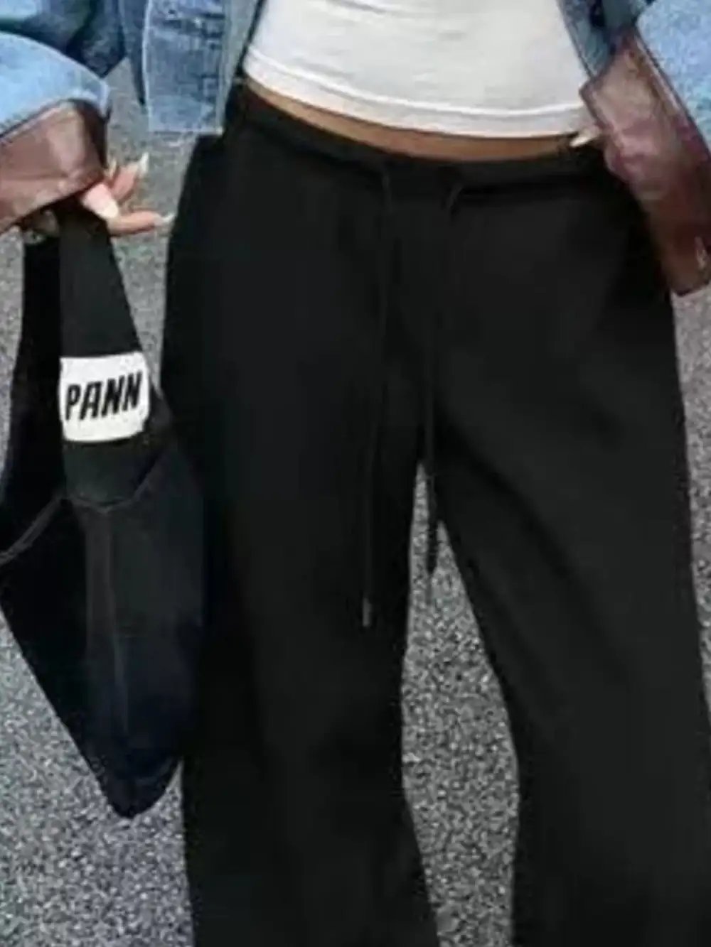 Wide-Leg Drawstring Pocketed Sweatpants