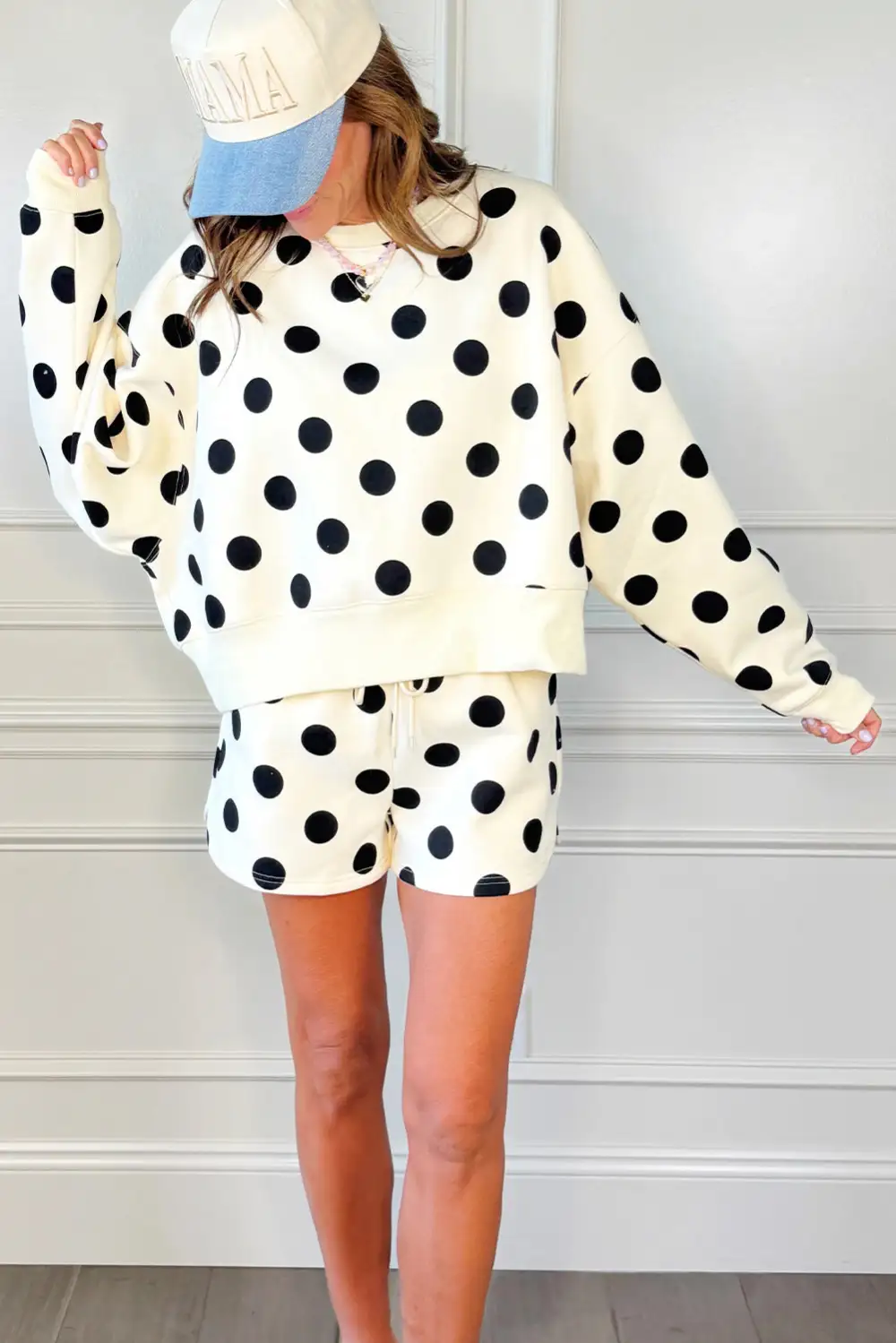 Print Pullover Relaxed Shorts Lounge Set Ease