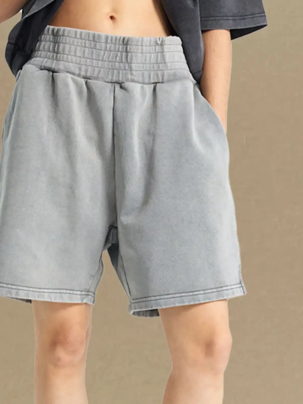 Weekend Cotton Blend Easy Waist Casual Shorts