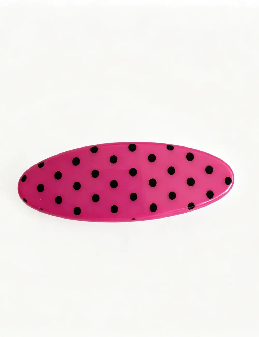 Acetate Polka Dot Oval Hair Clip