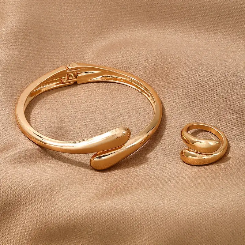 Geometric Metal Jewelry Set