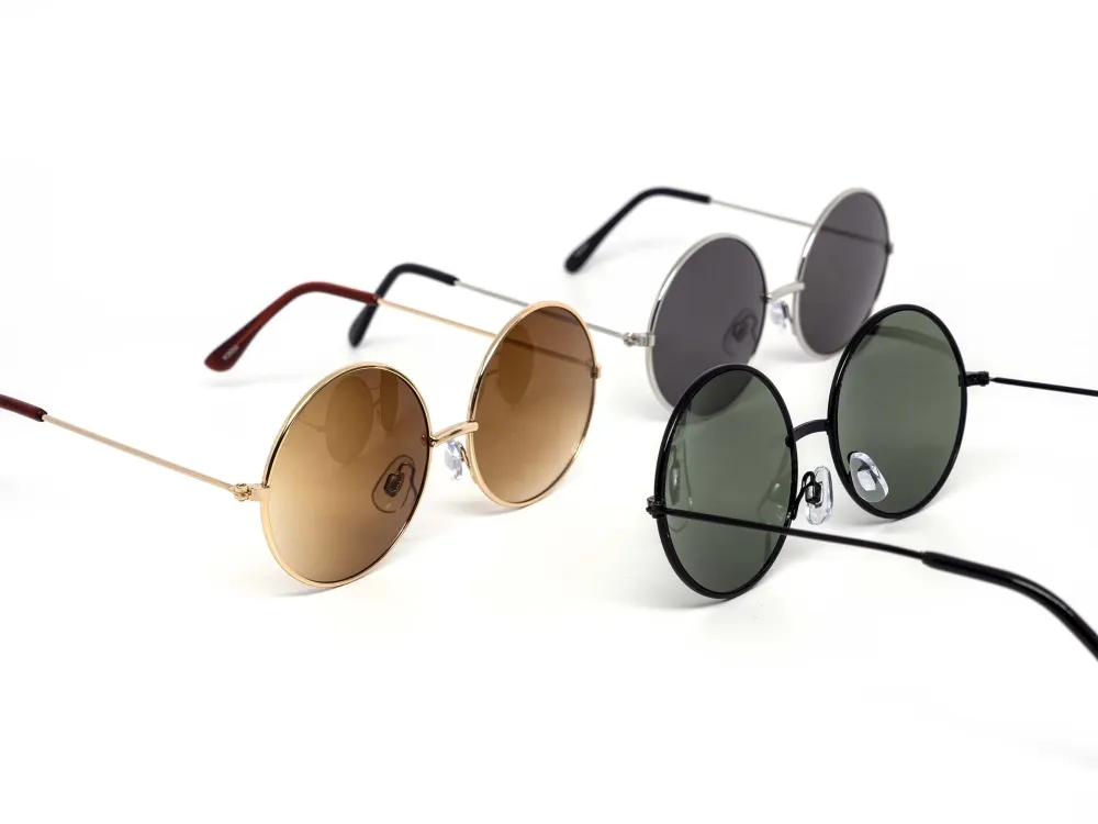 12-Pack Kids Metal Round Gradient Sunglasses
