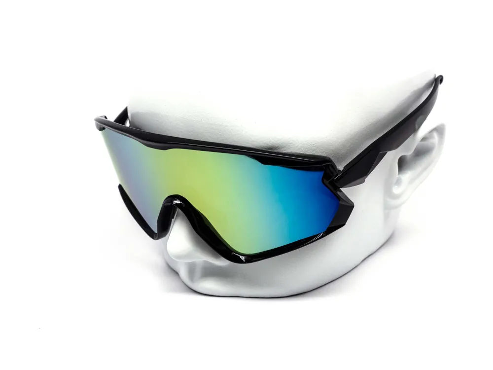 12-Pack Oversized Sport Shield Burnt Mirror Full-Frame Sunglasses