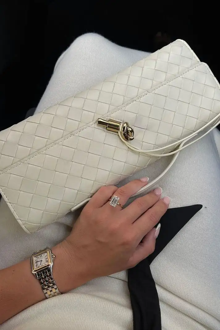 Panel Front Clutch Bag