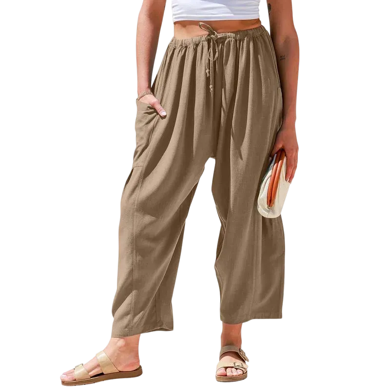 Women’s Linen Blend Wide Leg Pants
