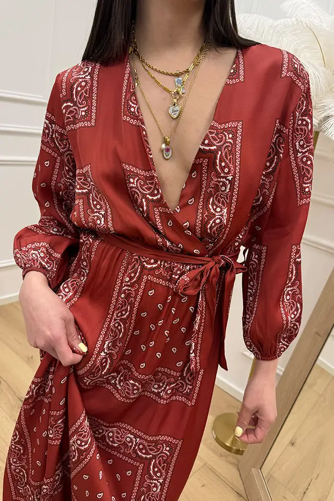 Sierra Maxi V Neck Viscose Dress