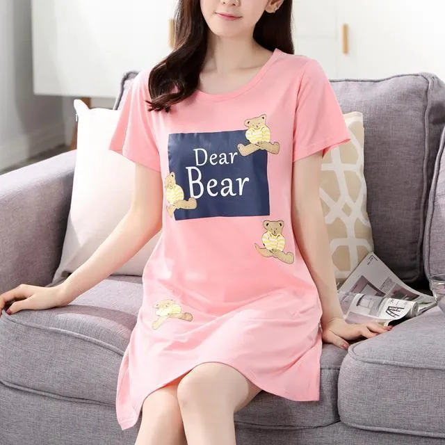 Bear Print Sleep Shirt