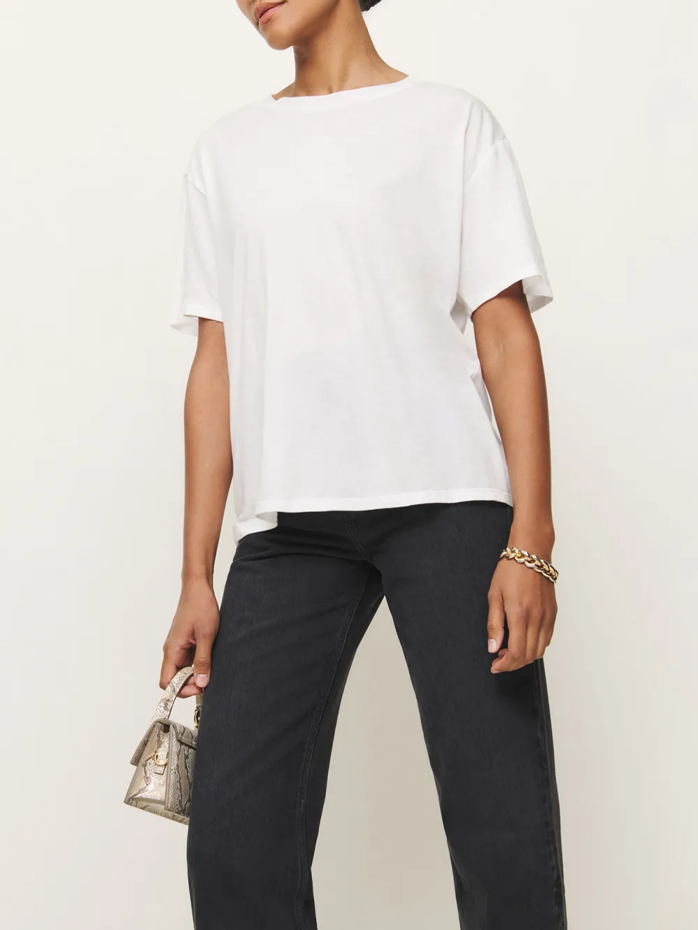 Relaxed Fit Cotton Crew Neck Tee