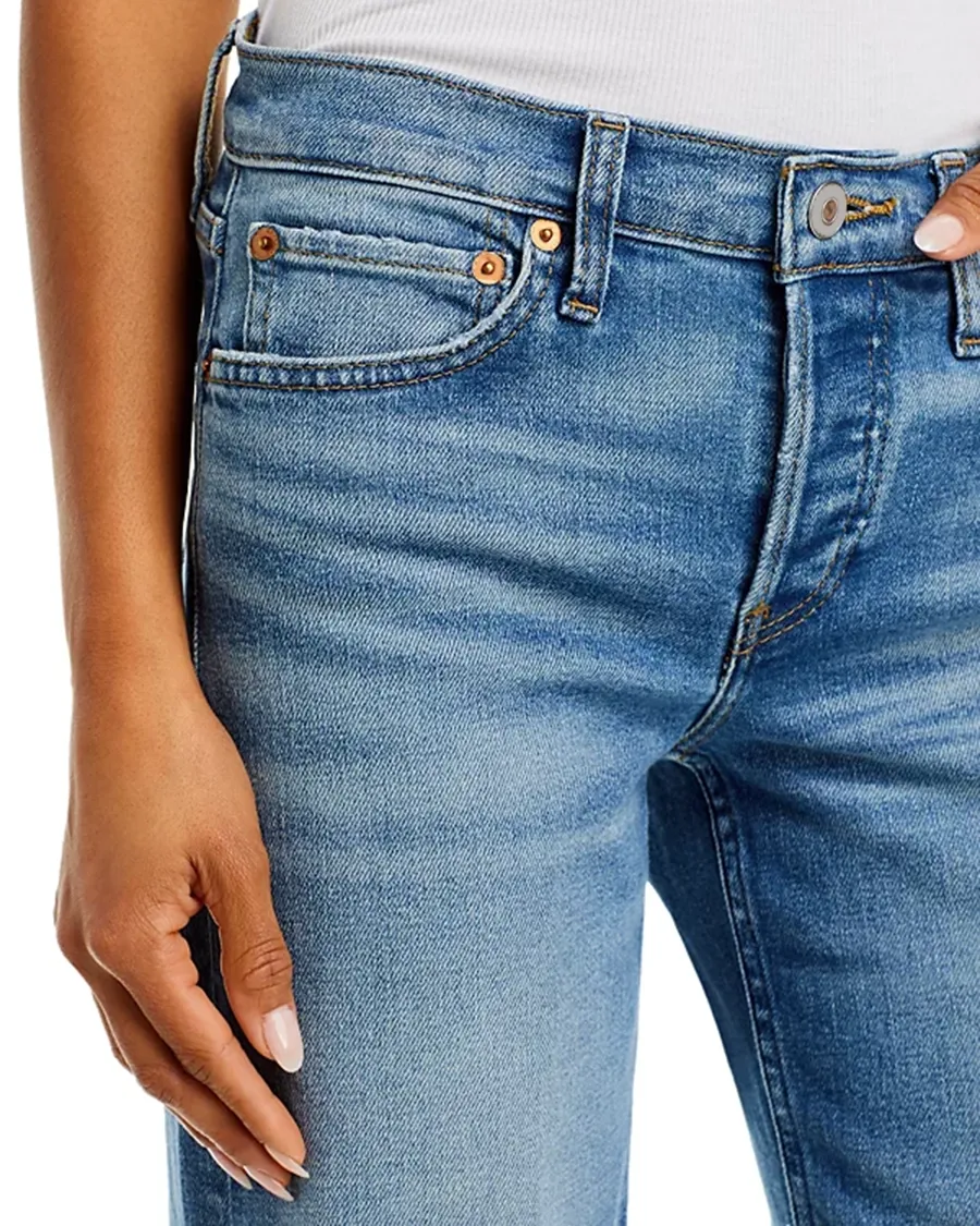 Light-Colored Wide Leg Jeans