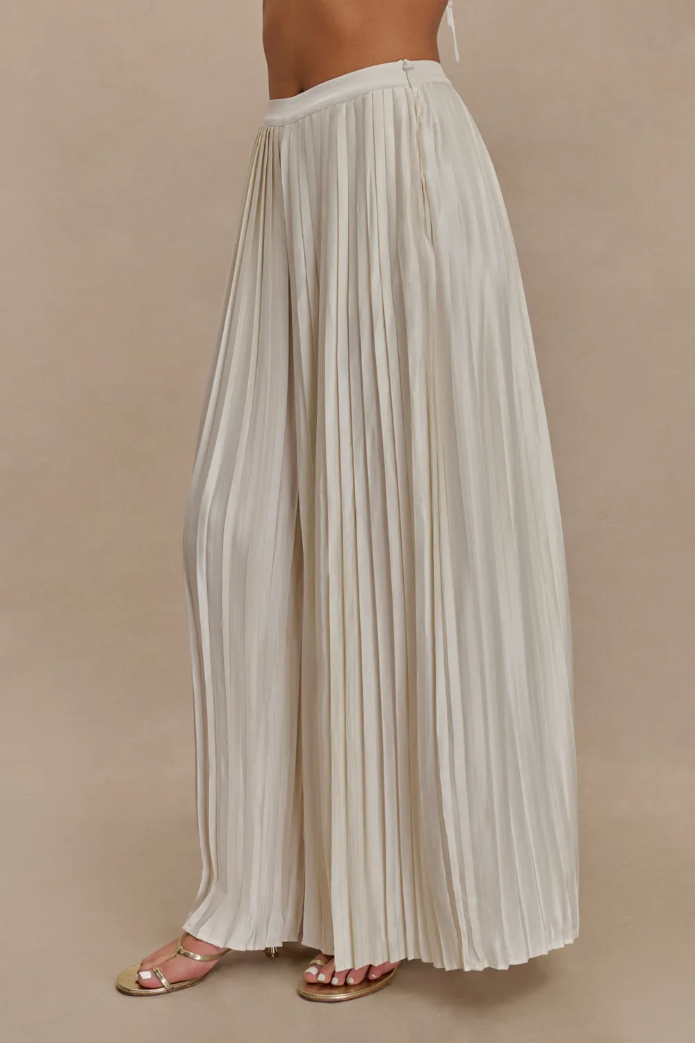 Plisse Wide Leg Pants