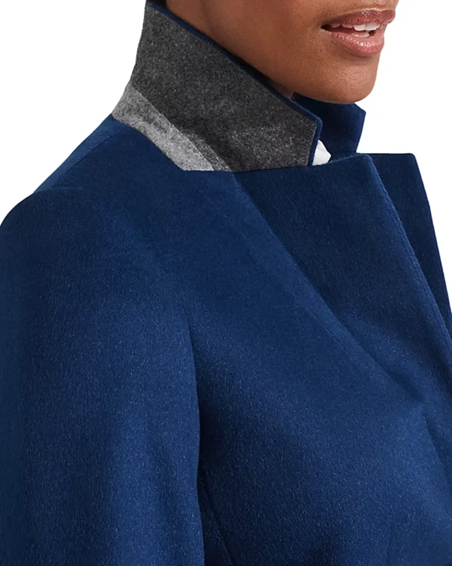 Notch Collar Long Sleeve Coat