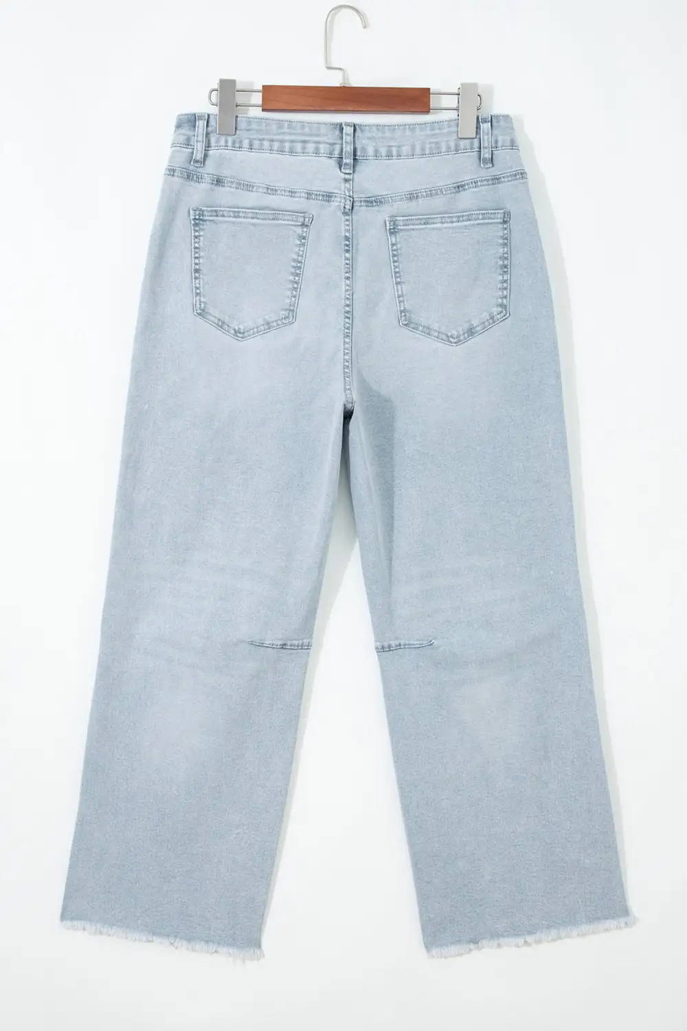 Everyday Frayed Cropped Straight Jeans