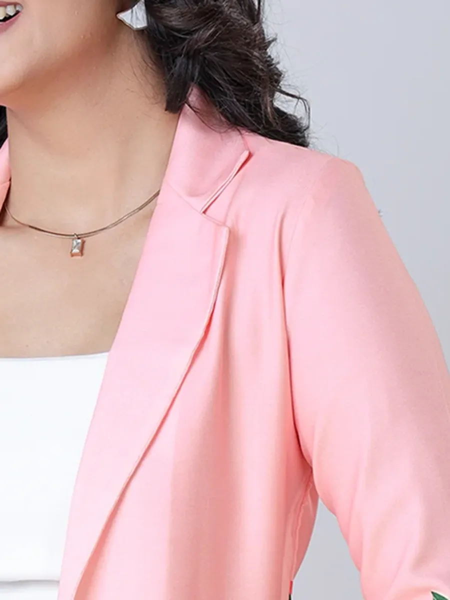 Simple, Fashionable And Stylish Floral-Printed Women's Jacket With Unique Design