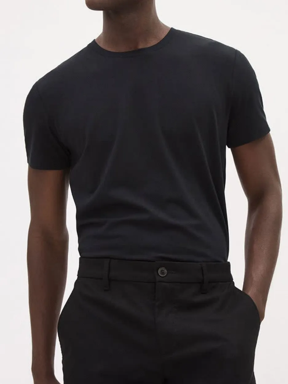 Black Short Sleeve Crew-Neck T-Shirt
