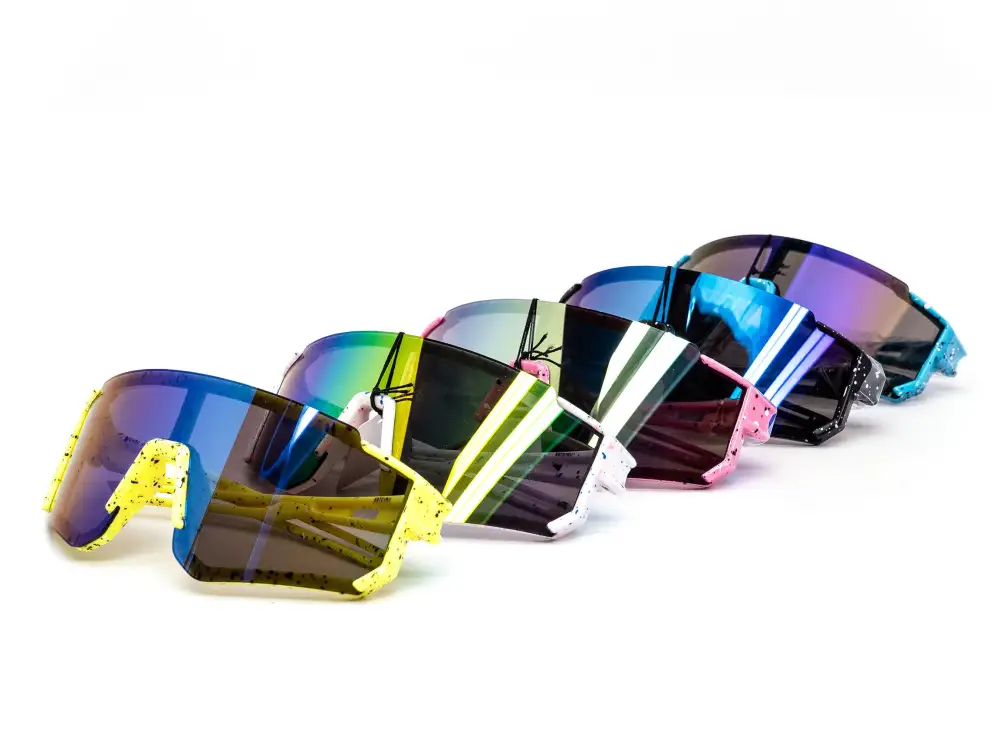 12-Pack Kids Sport Rimless Shield Wraparound Sunglasses
