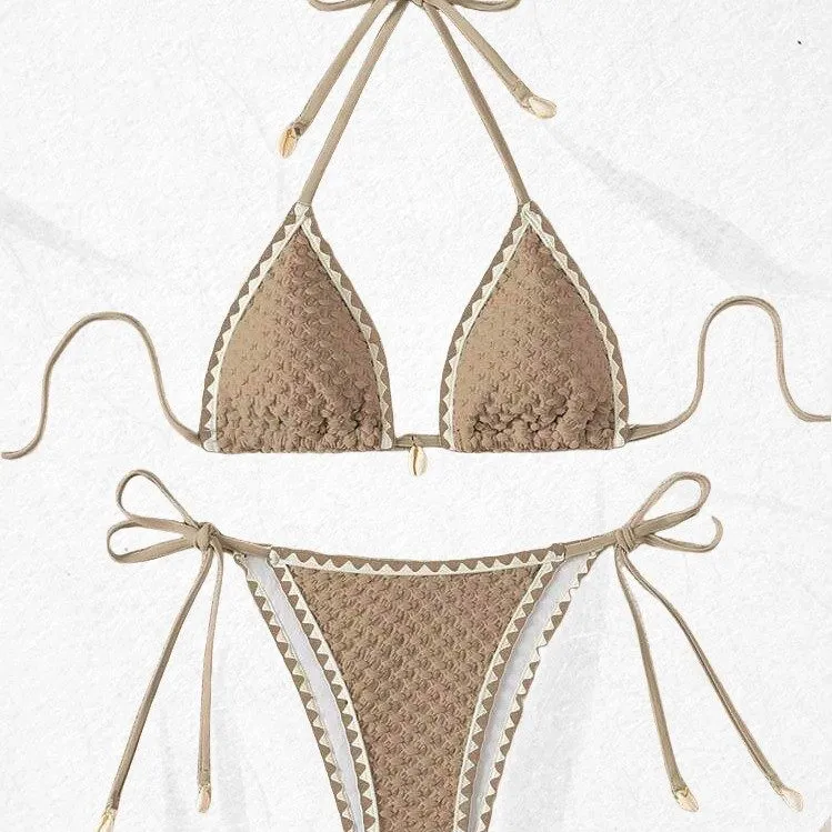 Contrast Halter Bikini