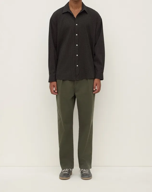 Moss & Black Oversized Cotton Shirt