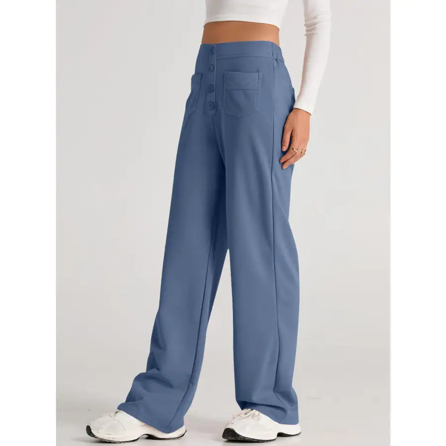 Chic High Waist Wide Leg Pants