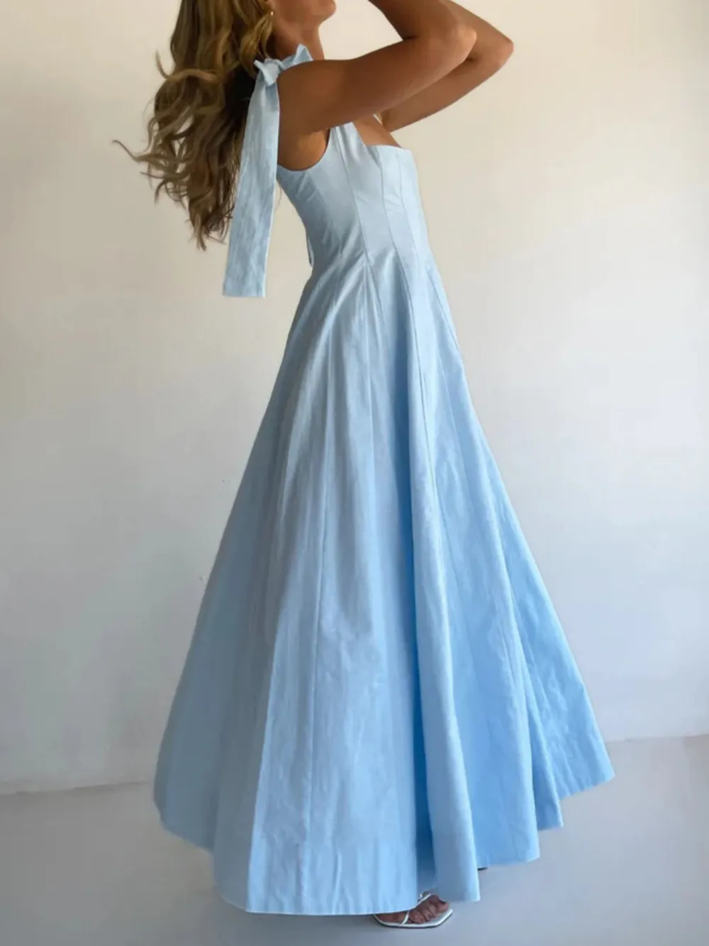 Tie Shoulder Maxi Dress