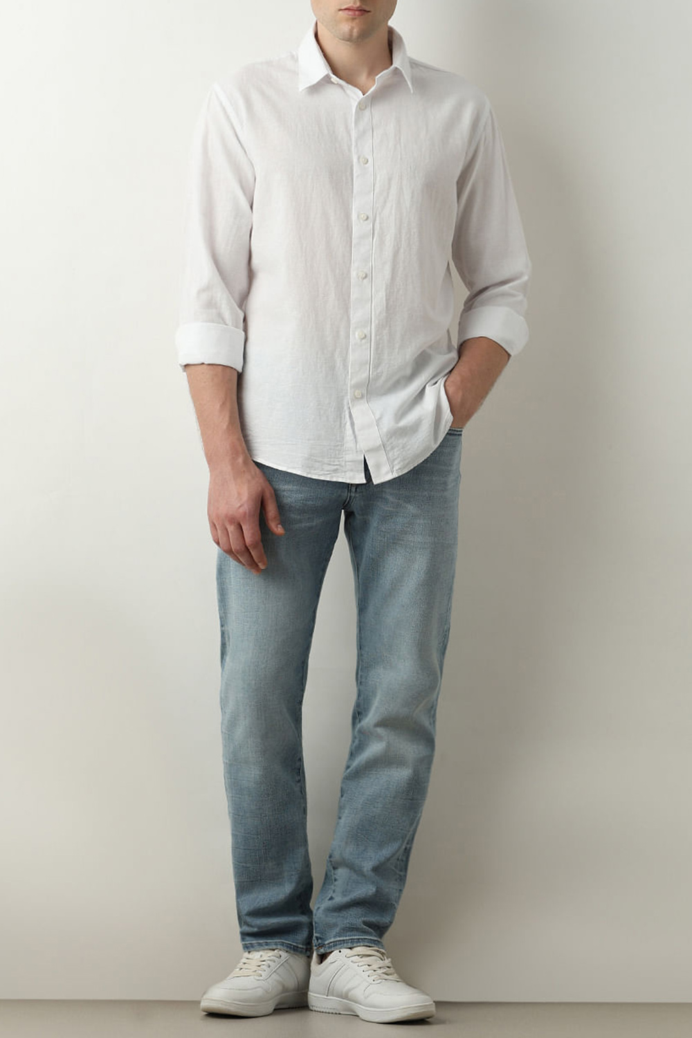 Brown Linen Full Sleeves Shirt