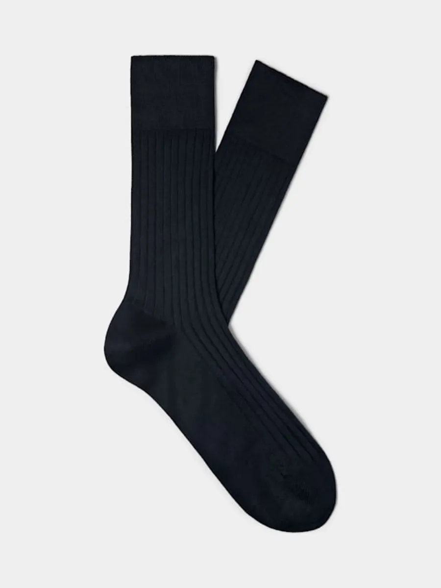 Plain Ribbed Socks