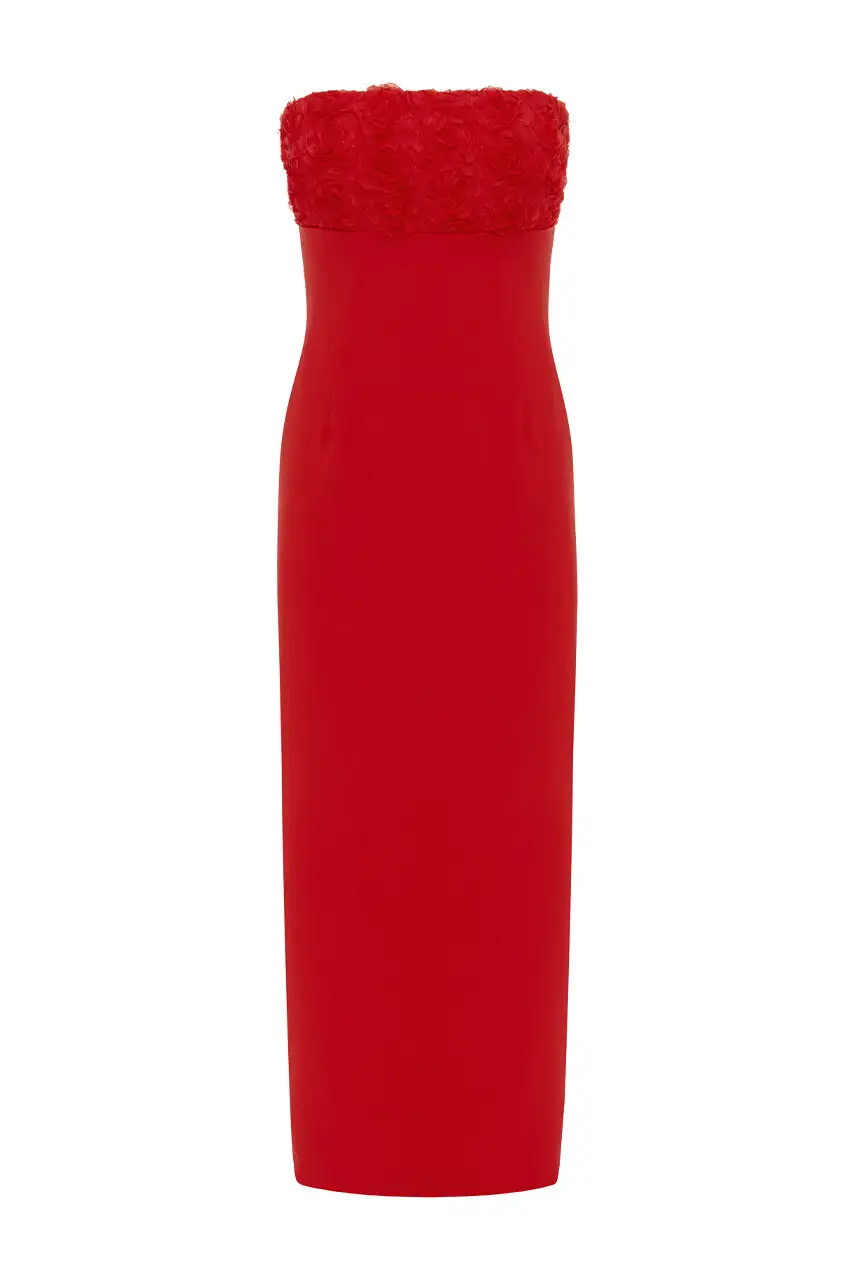 Red Strapless Dress
