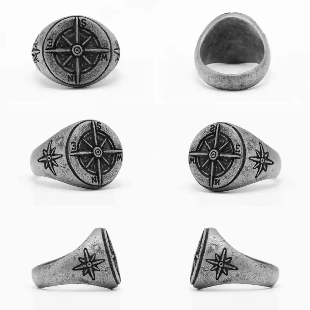 Men's Antique Compass Ring