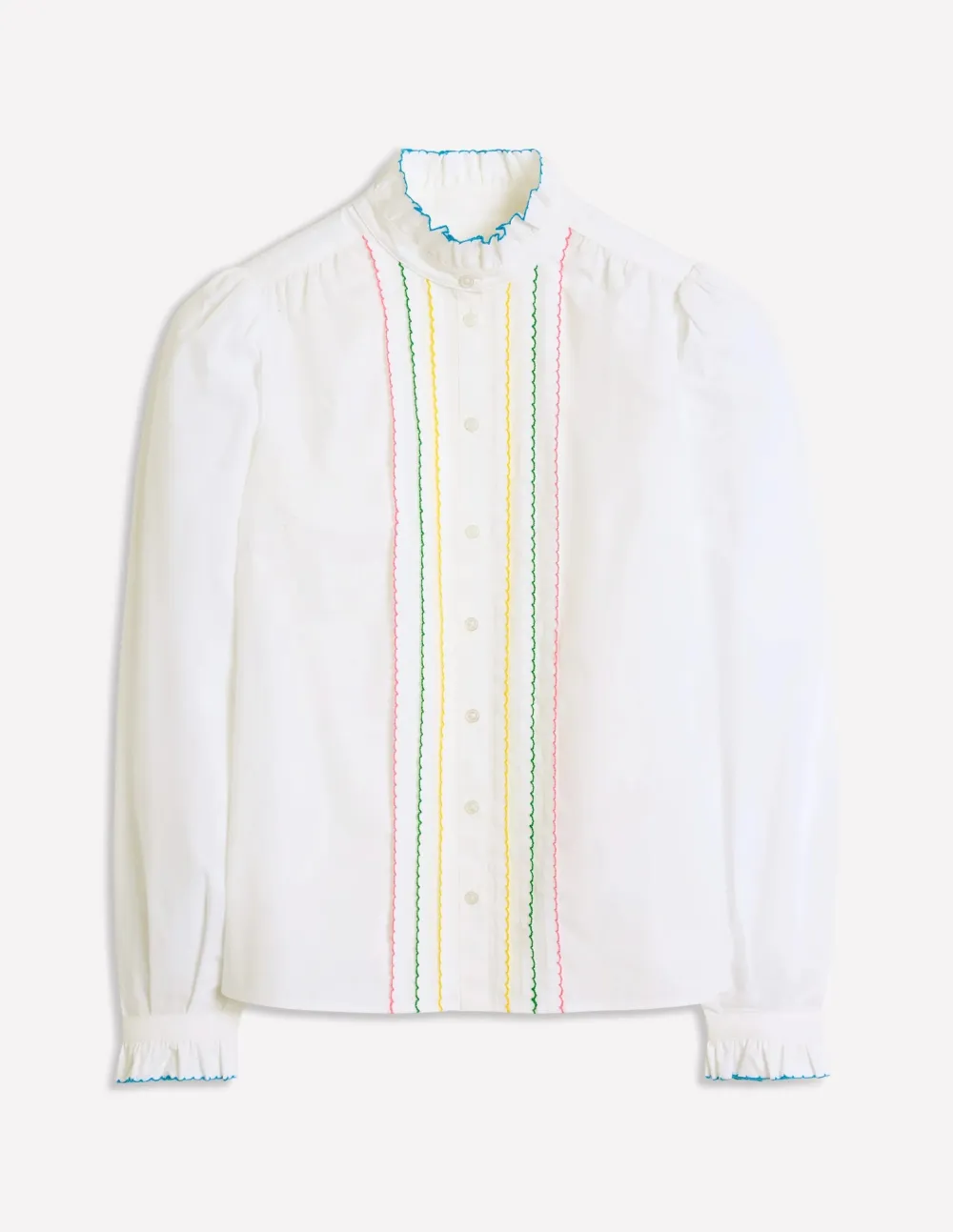Colorful Lace Cotton Blouse