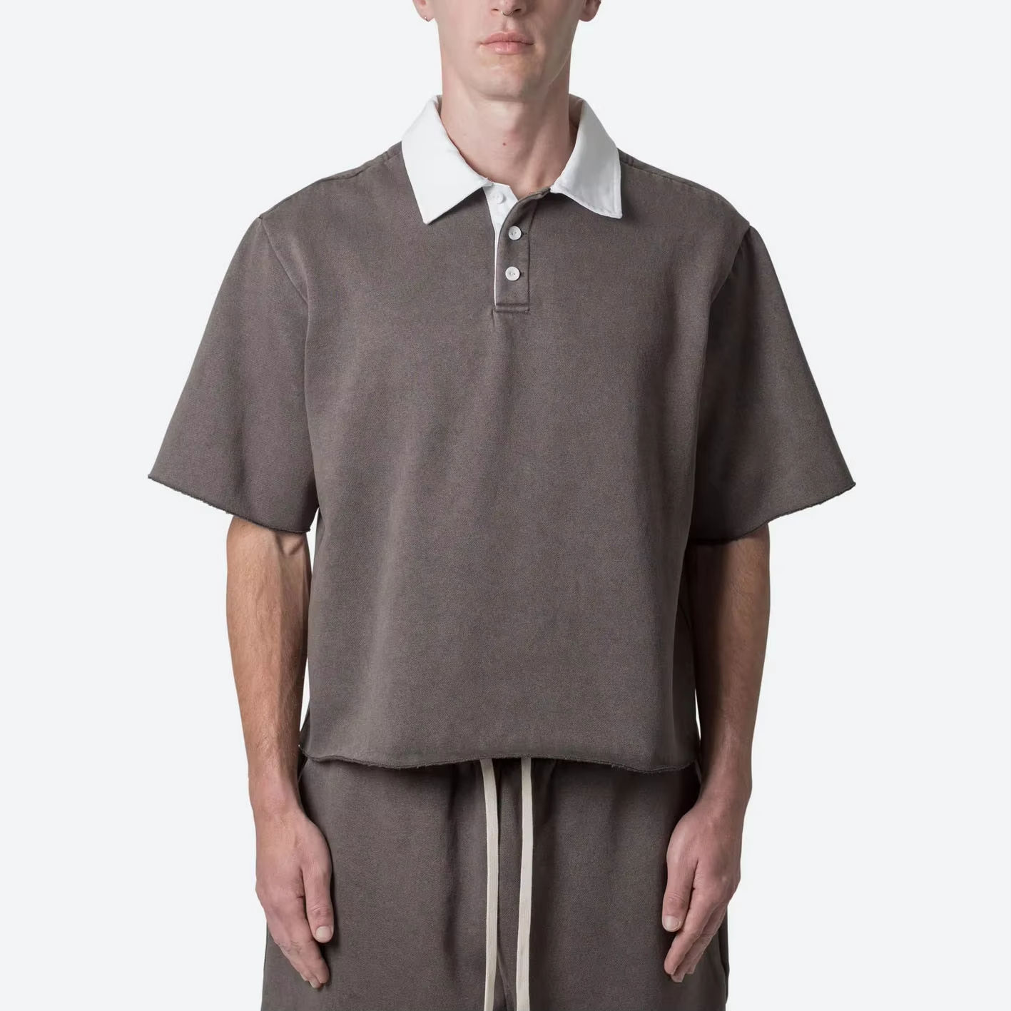 Men's Oversized Colorblock Polo T-Shirt