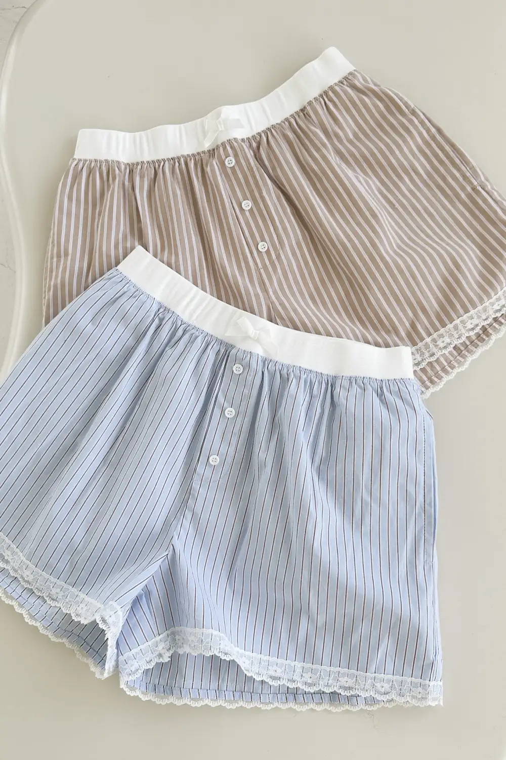 Neat Finish Soft Striped Shorts