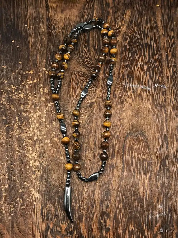 Natural Stone Pendant Necklace