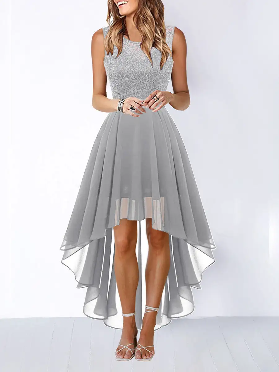 High Pleated Neck Maxi Dress