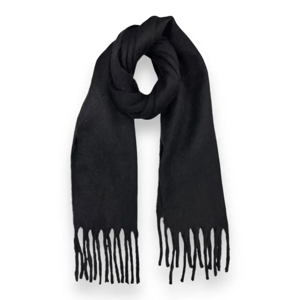 Soft Plain Tasseled Blanket Scarf
