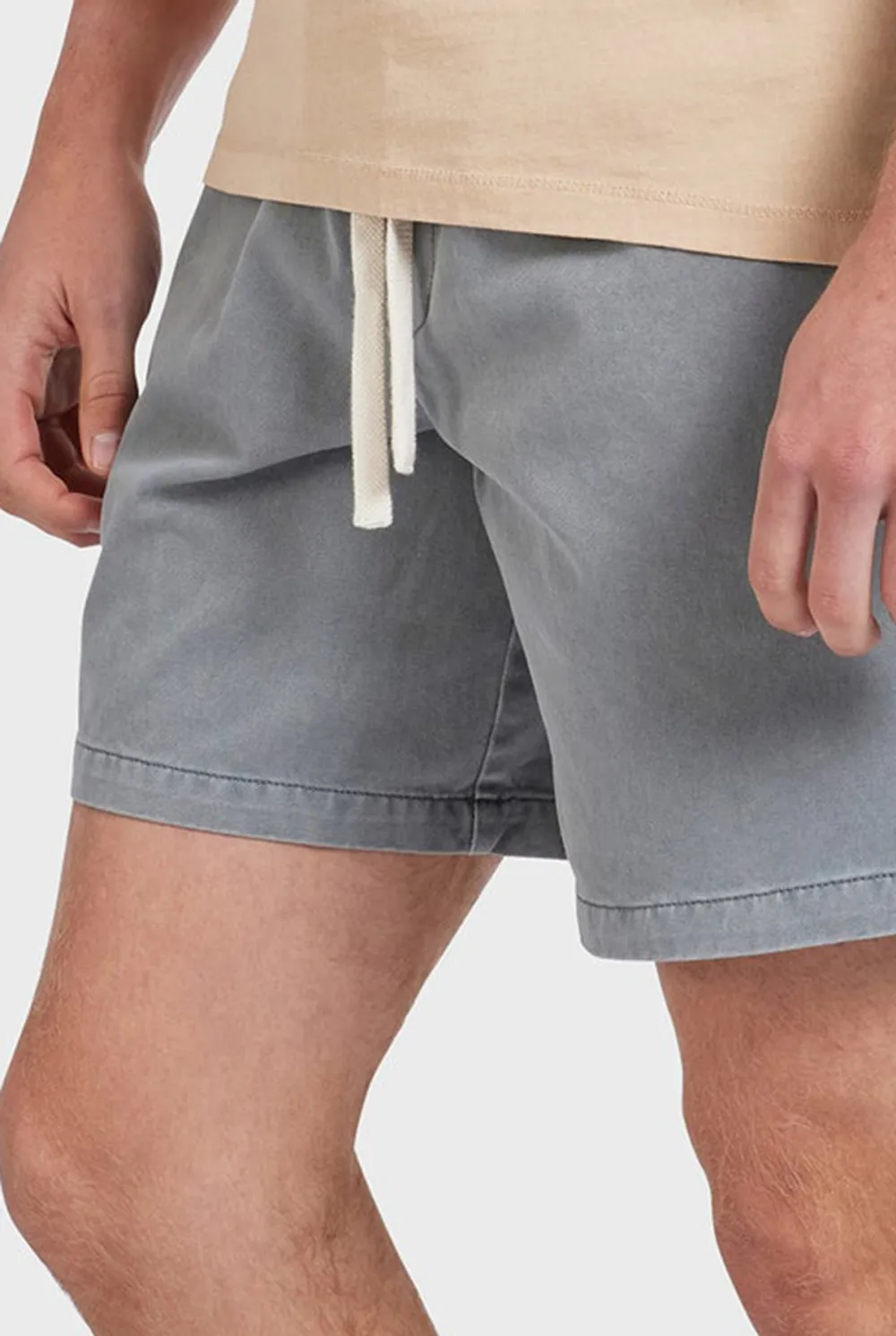 Gray Garment Dyed Shorts