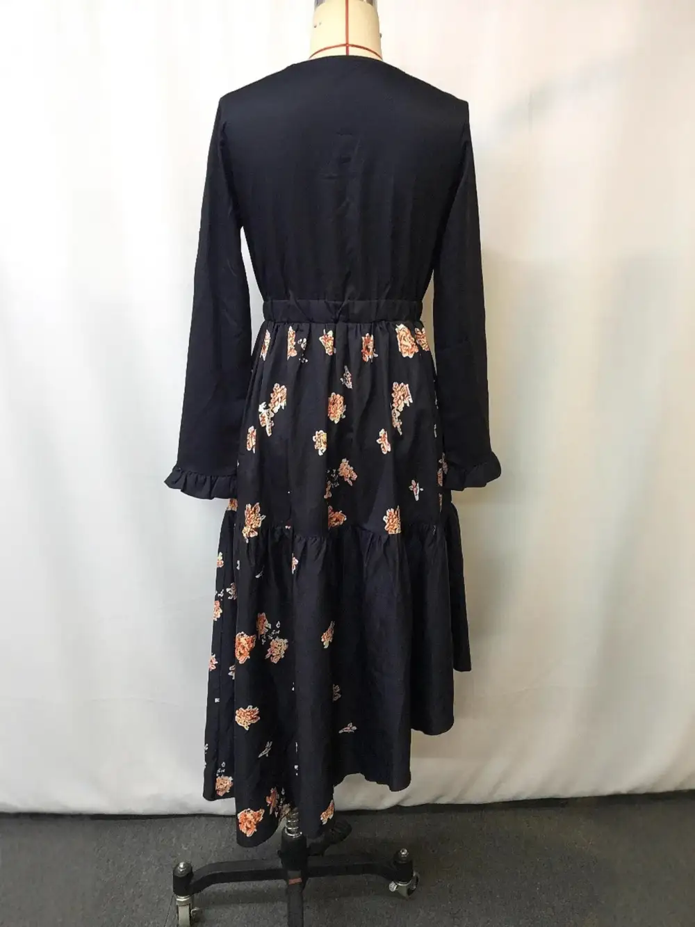 Floral Printed Long Sleeve Dress Casual