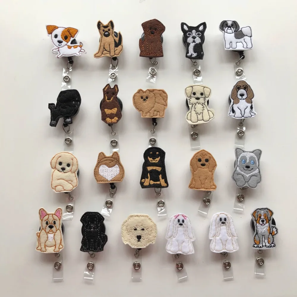 Dog Theme Pick Retractable Badge Reel