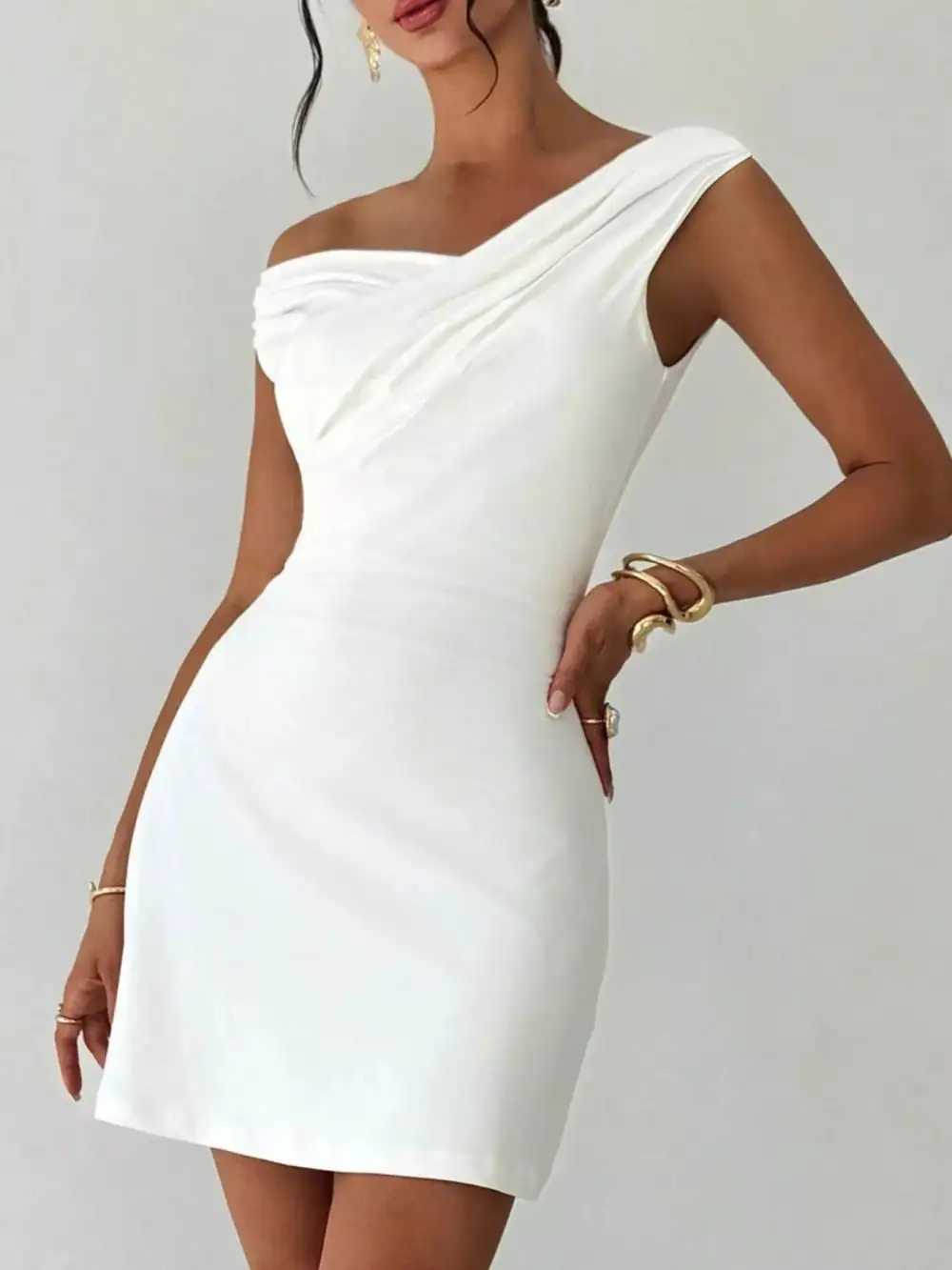 Structured Shape Elegant Mini Dress