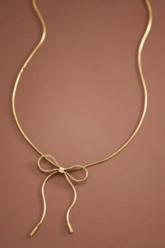 Stainless Steel Bow Necklace
