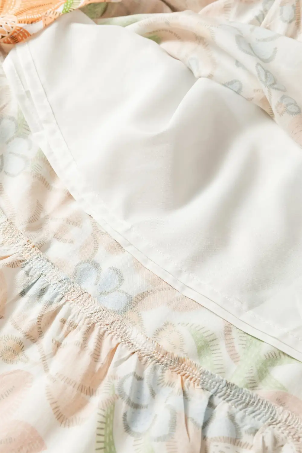 Layered Detail Floral Printed Tiered Dress